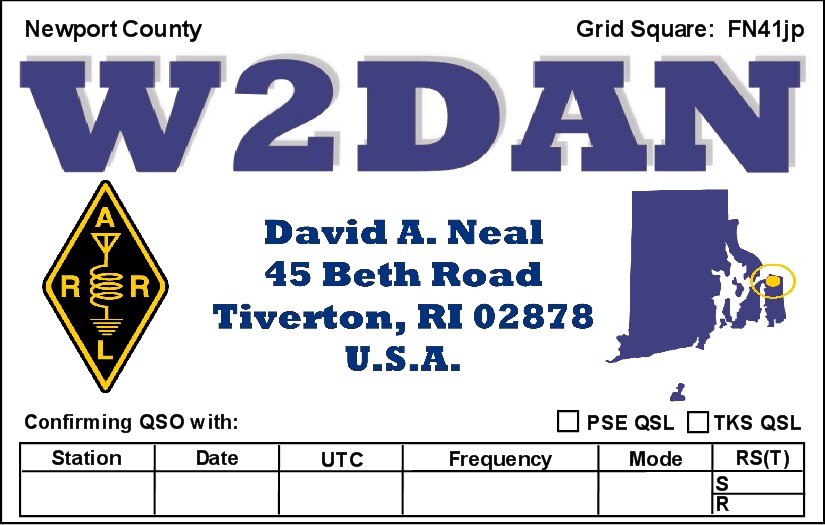 Here Is The Front And Back Of My Qsl Card
